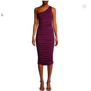 One-Shoulder Ruched Bodycon Dress